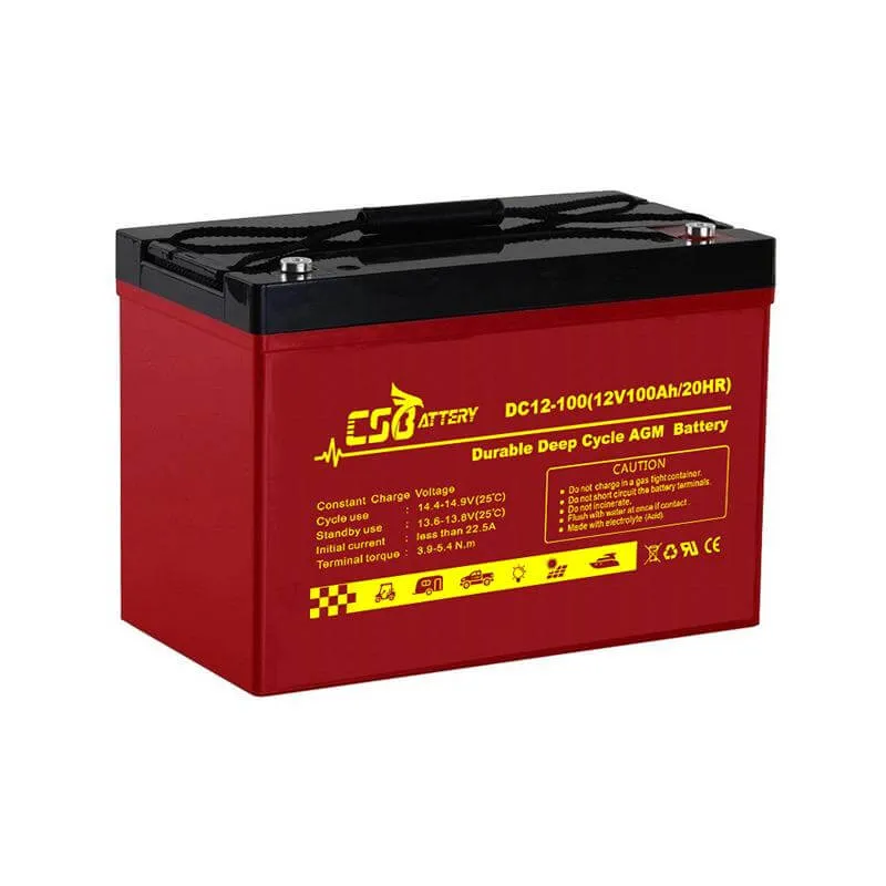 DC Deep Cycle AGM Battery,CSBattery 12V 55Ah power storage AGM Battery for block economy battery China factory