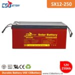 SX12-250 12V 250Ah Deep Cycle GEL Battery heavy duty battery, long life battery, maintenance free, high discharge rate, renewable energy storage,