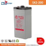 SX2-200 2V 200Ah Deep Cycle GEL Battery heavy duty battery, long life battery, maintenance free, high discharge rate, renewable energy storage,