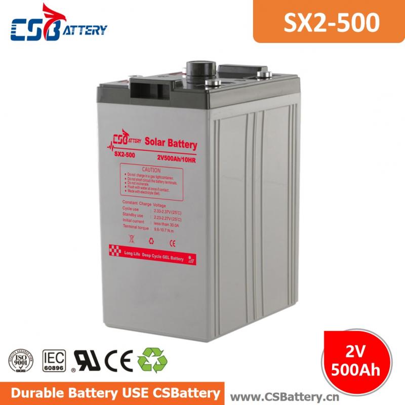 SX2-500 2V 500Ah Deep Cycle GEL Battery