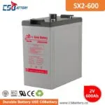 SX2-600 2V 600Ah Deep Cycle GEL Battery heavy duty battery, long life battery, maintenance free, high discharge rate, renewable energy storage,