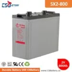 SX2-800 2V 800Ah Deep Cycle GEL Battery stationary battery, energy storage solution, heavy duty battery, long life battery, maintenance free,