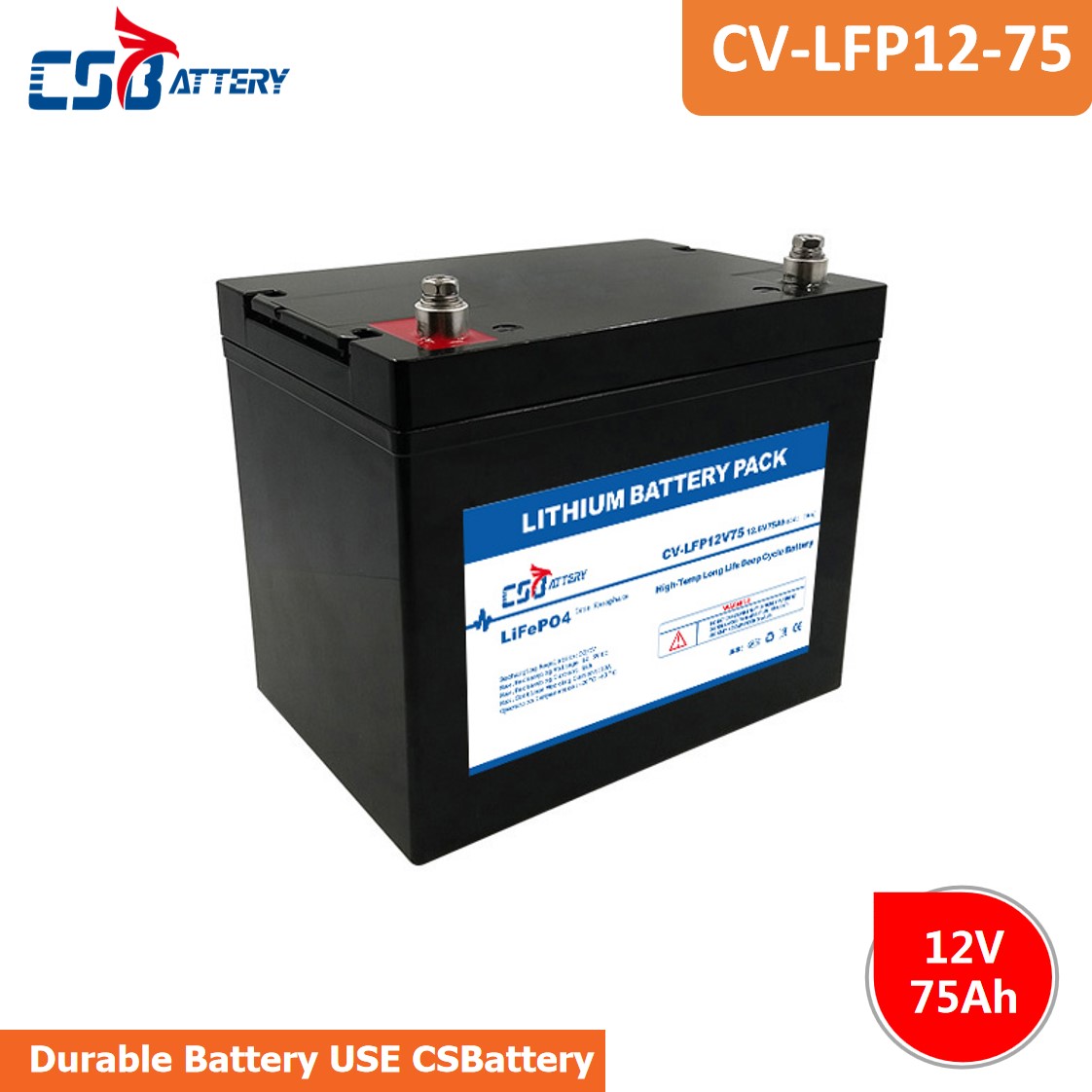 LFP12-75 12V 75Ah LifePO4 Replace SLA Battery