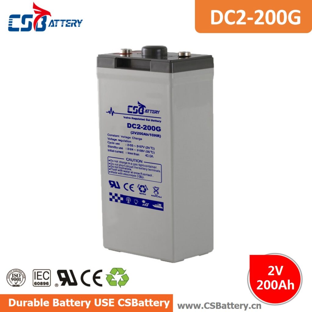 DC2-200 2V 200Ah Deep Cycle Gel Batery