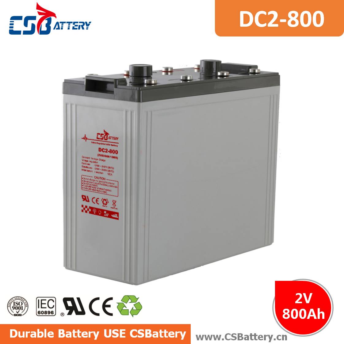 DC2-800 2V 800Ah Deep Cycle AGM Battery