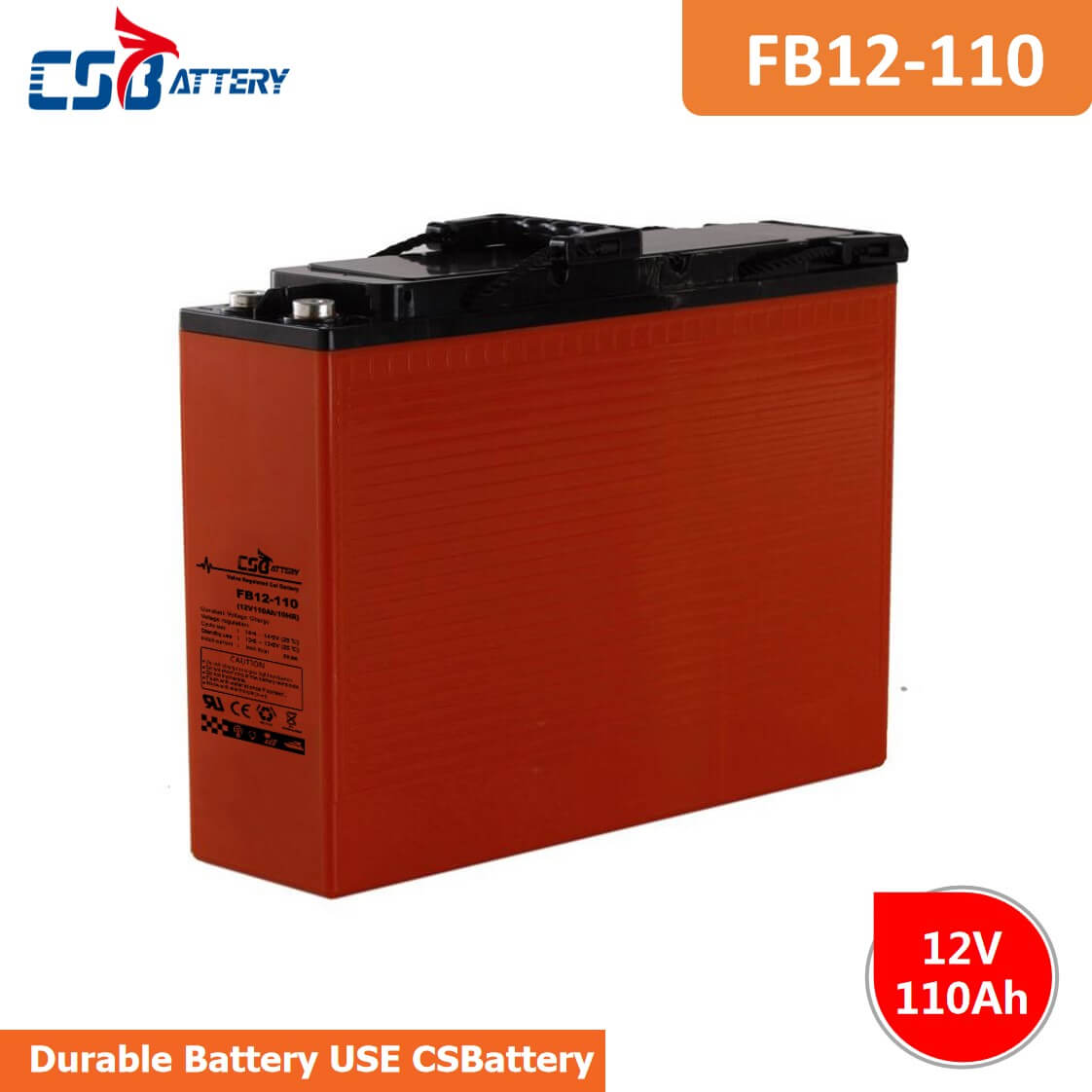 FB12-105 12V 105AH Front Terminal AGM Batteries