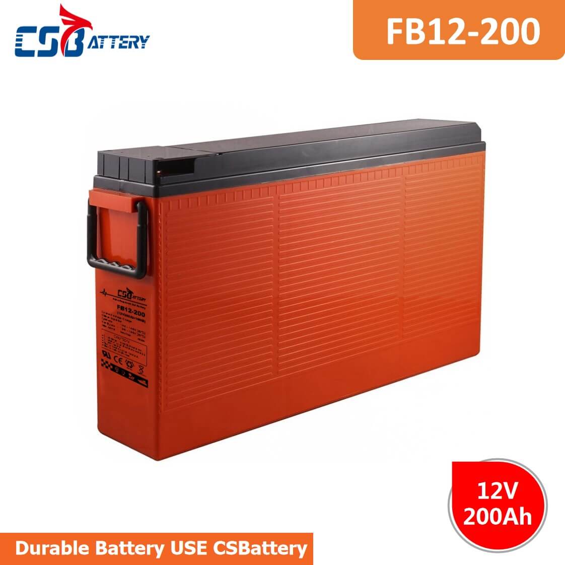 FB12-200A 12V 200AH Front Terminal AGM Batteries