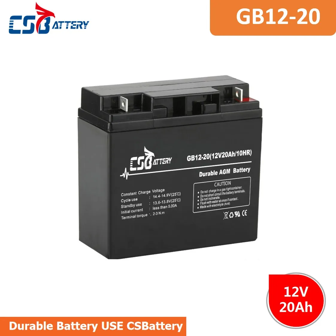 GB12-20 12V 20Ah Lead Acid AGM VRLA Battery stationary battery, energy storage solution, heavy duty battery, long life battery,