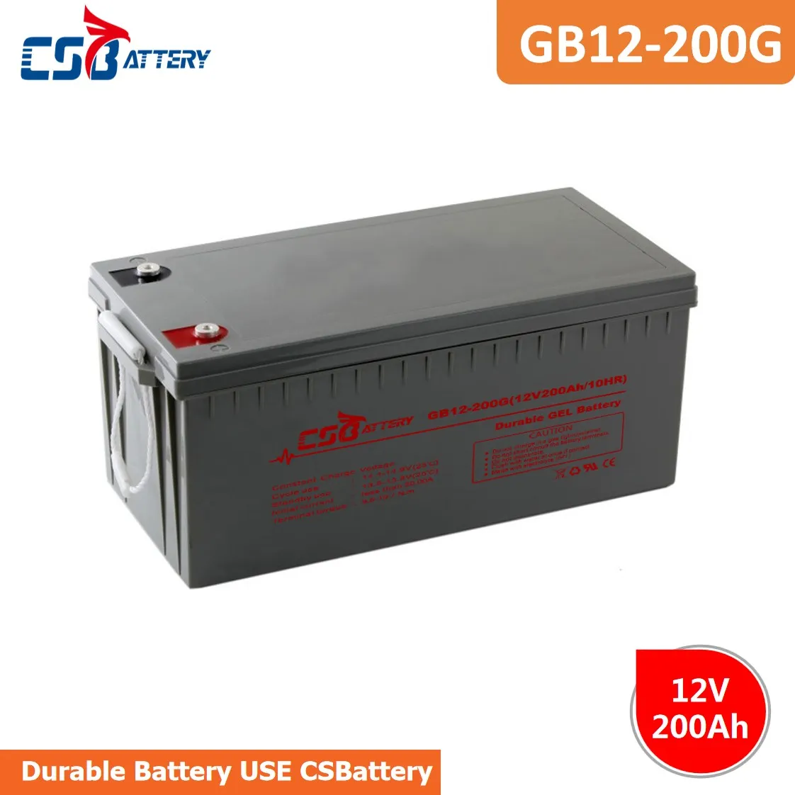 GB12-200G 12V 200Ah Durable Long Life Gel Battery garden equipment battery, camping gear battery, portable power pack,