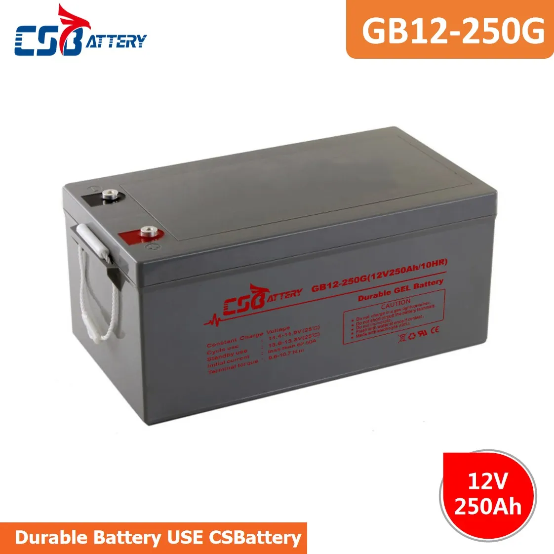 GB12-250G 12V 250Ah Durable Long Life Gel Battery SLA battery, rechargeable battery, car battery, truck battery, motorcycle battery, boat battery, marine battery, RV battery, camper battery, solar battery, backup power, emergency power