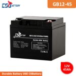 GB12-45 12V 45Ah Lead Acid AGM VRLA Battery heavy duty battery, long life battery, maintenance free, high discharge rate, renewable energy storage,