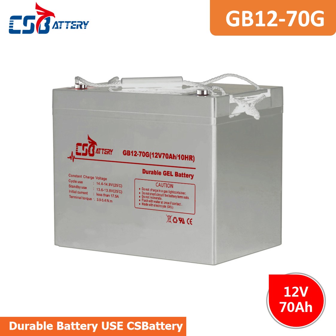 GB12-70G 12V 70Ah Durable Long Life Gel Battery